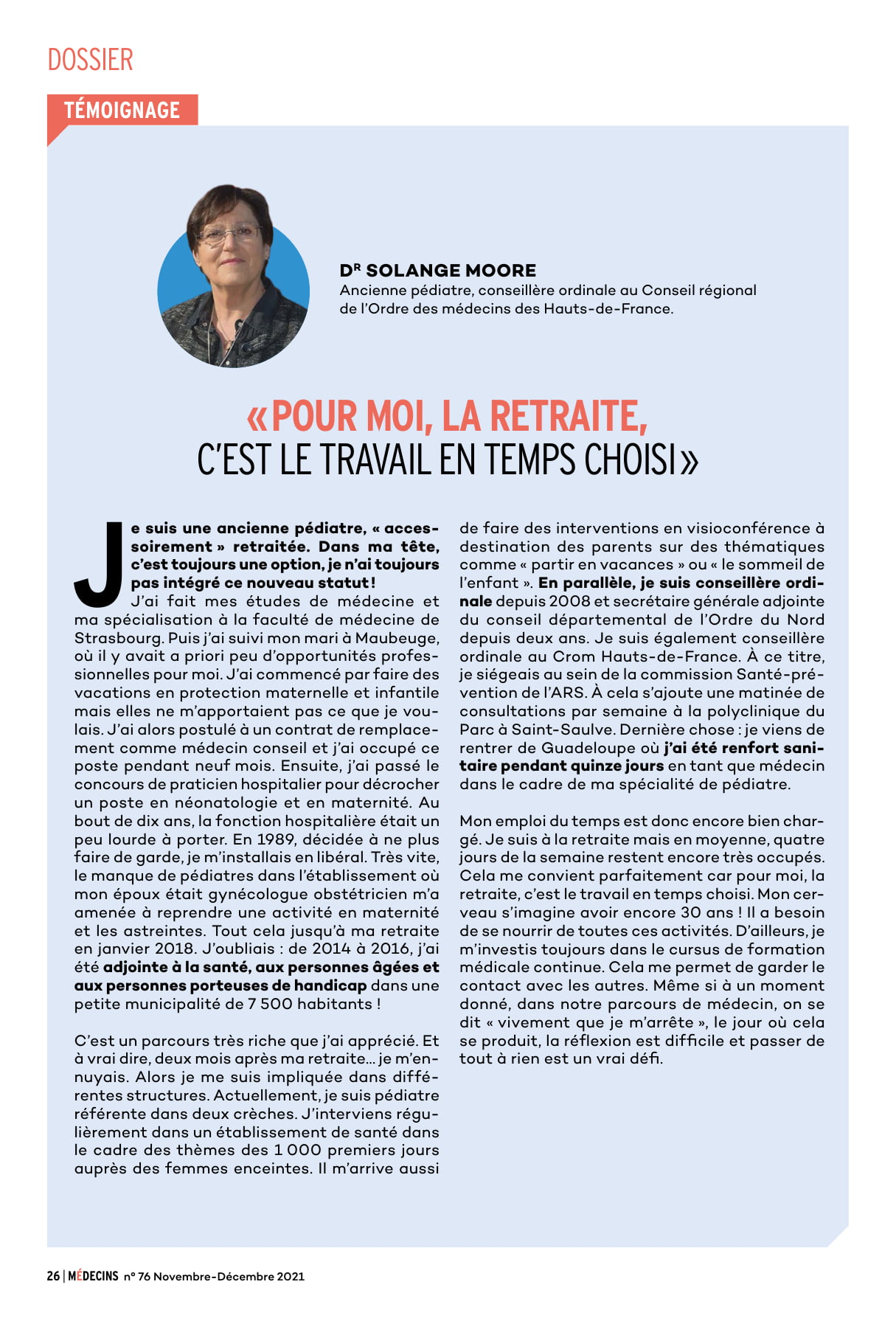 Ordre national des médecins - n°76